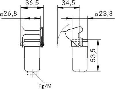 Strehë prizë industriale LAPP H-A 3 MTgvb, PG11, IP65, gri
