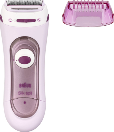 Depilator elektrik Braun Silk-épil LS5100, kokë e rrumbullakët, i papërshkueshëm nga uji, rozë e bardhë