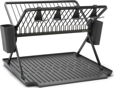 Tharëse enësh e palosshme Brabantia Folding Dish Rack Large, plastike, gri e errët