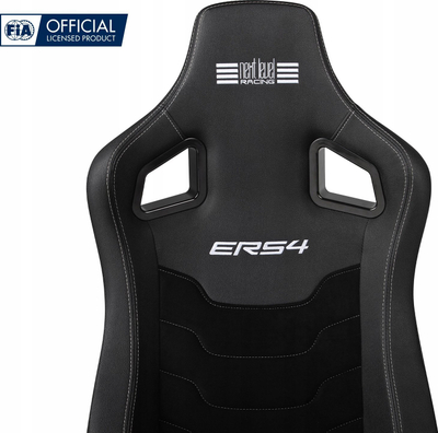 Ulëse gara Next Level Racing ERS4 Elite, lëkurë PU dhe suede, e zezë