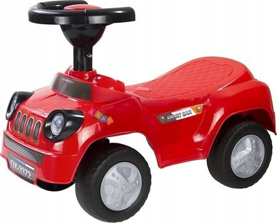 Makinë kalërimi Teka Sport Car, timon me tinguj, plastike, e kuqe