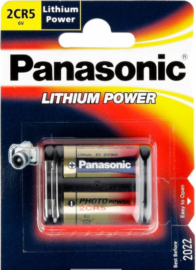 Bateri Panasonic, Lithium Power 2CR5, 1400mAh