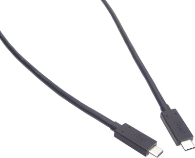 Kabllo USB PremiumCord USB C në USB C, 0.8 m, e zezë