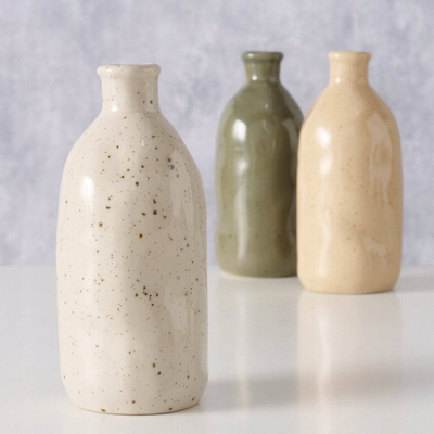 Vazo porcelani Boltze Mylana, 15 cm, për zbukurim, bezhë