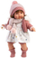 Kukull bebe Llorens 38cm, që flet, trup i butë, rozë