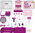 Set lojrash bukurie Woopie Beauty Shop, sallon me pasqyrë dhe aksesorë, valixhe 3 në 1, rozë