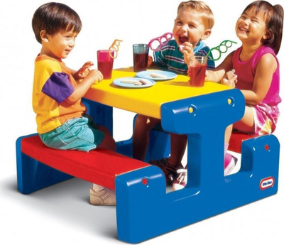 Tavolinë pikniku për kalamaj Little Tikes, blu / e kuqe