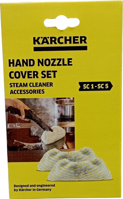 Set peceta mikrofibre Karcher, për pastrues me avull, 2 copë, e bardhë