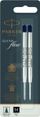 Rimbushje stilolapsi Parker 1950372, majë mesatare, set 2 copë, e zezë