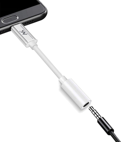 Adapter audio Maclean MCTV-847, USB Type-C në 3.5mm, i bardhë