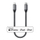 Kabllo Satechi USB-C në Lightning, 25cm, e hirtë