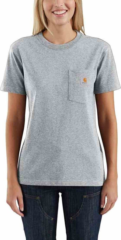 Bluza Carhartt K87 W Loose Fit, me mëngë të shkurtra, me xhep, e bardhë