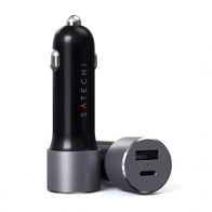 Karikues për veturë Satechi, USB-C, PD, 72W, i hirtë