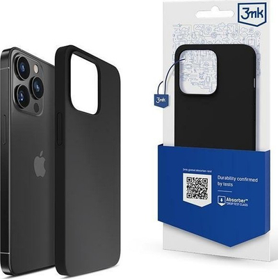 Mbulesë silikoni 3MK Silicone Case iPhone 14 Pro Max 6.7", rezistente ndaj rënieve, e zezë