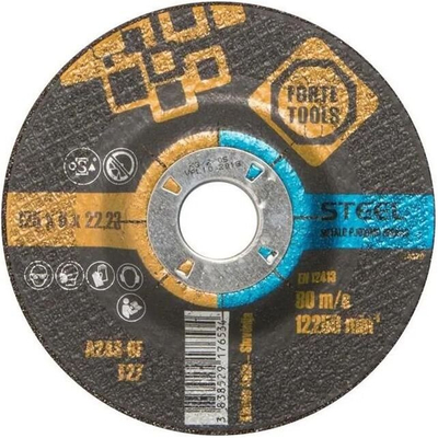 Disk abraziv Forte Tools Steel, 125x6.5x22.23 mm, për metal, shumëngjyrësh