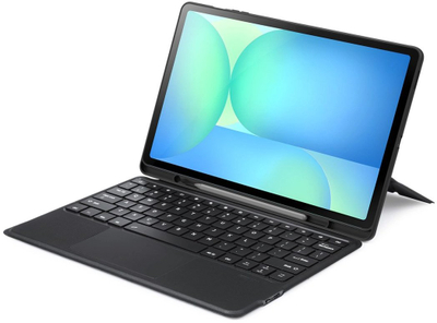 Футрола со тастатура Dux Ducis DK Series за Samsung Galaxy Tab S10 FE+, Bluetooth 5.0, со осvetлување, црна