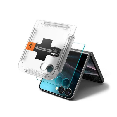 Xham mbrojtës Spigen Glas.TR EZ Fit HD, 2 copë, për Samsung Galaxy Z Flip7, transparent