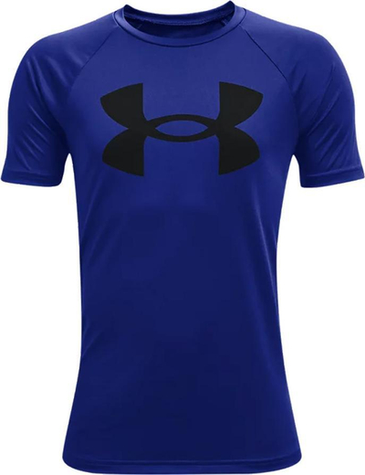 Bluzë sportive Under Armour Big Logo Tech, për çuna, poliester, blu royal
