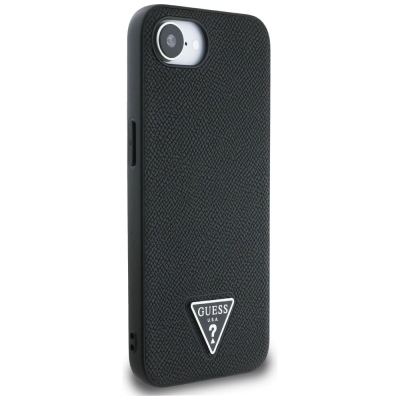 Këllëf telefoni Guess MagSafe për iPhone 16e, eco leather, me magnet, i zi