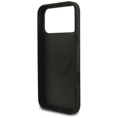 Kapak telefoni Guess Saffiano Classic Logo MagSafe, për iPhone 17 Pro Max, i zi