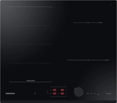 Pianurë me induksion Samsung NZ64B6058GK, 59cm, qelq qeramike, e zezë