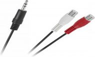 Adapter audio AV Leader KPO2906, 3.5mm në 2x RCA, 0.2m, i zi