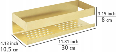 Rafti muror WENKO Turbo-Loc Genova, çelik inox, pa shpim, ngjyrë ari mat