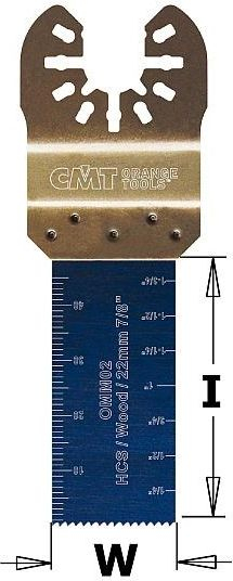 Teh për vegël multifunksionale CMT OMM02-X1, 7/8", HCS për dru, blu