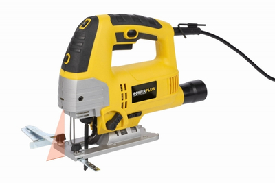 Вертикална електрична пила POWERPLUS Jigsaw, 810W, ласер, жолта