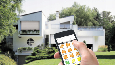Сет за автоматизација на порта Somfy Connectivity Kit + Exavia Star, далечинска контрола, компатибилен со Google Home Alexa HomeKit