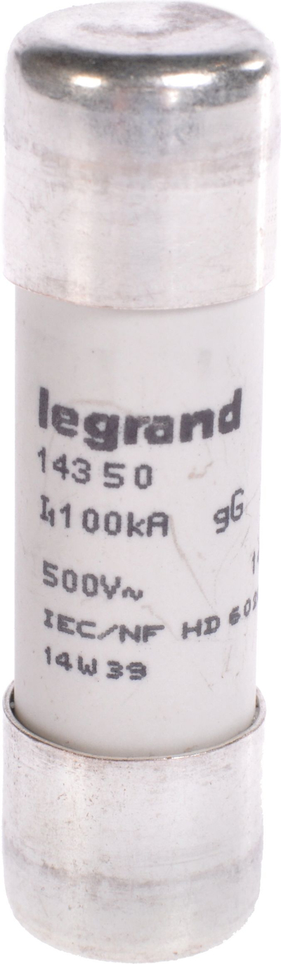 Siguresë cilindrike Legrand HPC 014350, 50A gL, 500V, 14 x 51mm
