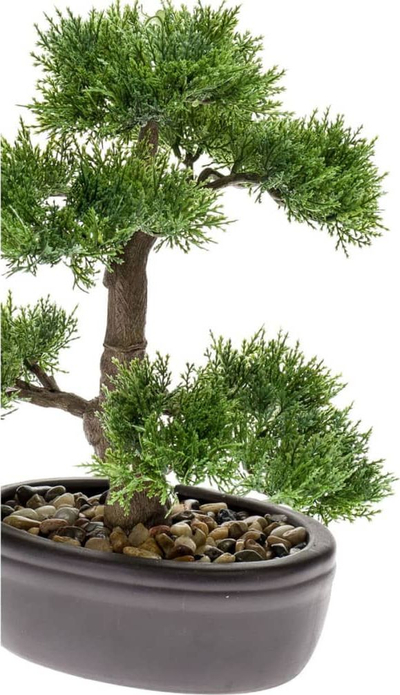 Bimë dekorative Emerald Cedar Bonsai, artificiale, 32 cm, jeshile