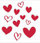 Dekor dritareje LearnHow Hearts 01, me dy anë, set 12 copë