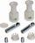 Set montimi tualeti Blue Label Blu, për tualet muri 49 cm, metal plastike, i bardhë