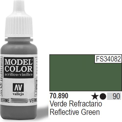 Bojë akrilike Vallejo Model Color Reflective Green, 17ml, jeshile reflektuese