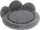 Shtrat për qen Small Fur Bed, divan 75x75cm, peliçe e butë, gri
