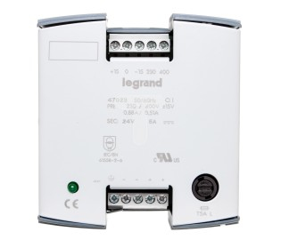 Furnizues energjie Legrand 1 fazë, 230–400V në 24V DC, 5A, gri