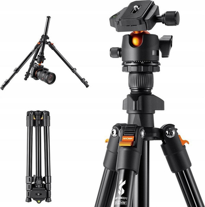 Tripod K&F, kokë magnezi 3D, 8 kg 