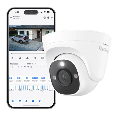 Sistem sigurie Reolink 16 kanale NVR, 4TB, 8 kamera dome 12MP, i bardhë