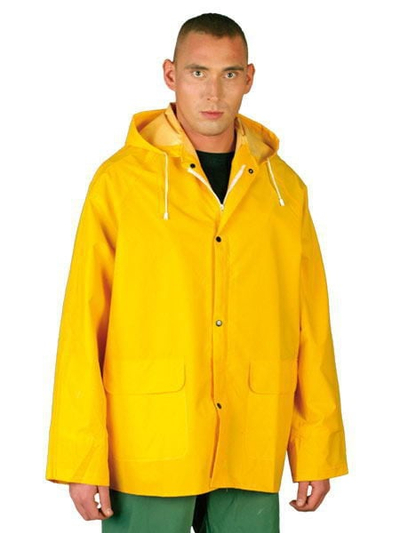 Xhaketë pune Work Waterproof, PVC poliester, me kapuç, XL, e verdhë
