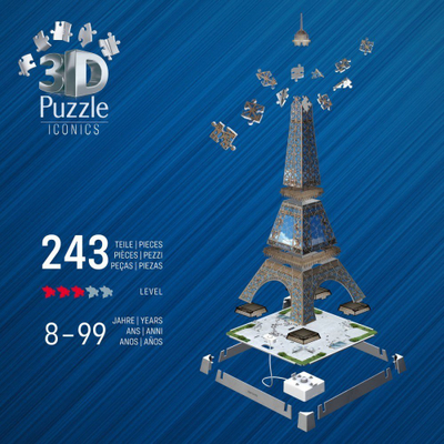 Puzzle 3D Ravensburger Light up Eiffel Tower, 235 pjesë, LED, shumëngjyrësh