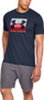 Bluzë sportive për burra Under Armour Boxed Sportstyle, me mëngë të shkurtra, madhësia L, blu navy