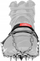 Cramponë për ecje Naturehike NH19HJ001, 19 dhëmbë, për këpucë 39‑43, gri