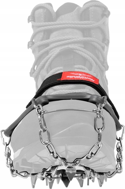 Cramponë për ecje Naturehike NH19HJ001, 19 dhëmbë, për këpucë 39‑43, gri