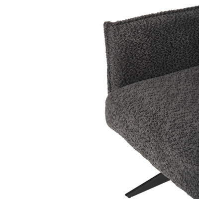 Kolltuk ngrënieje Zorin 64x66x94,5Hcm (HM9846.03), gri/ zezë
