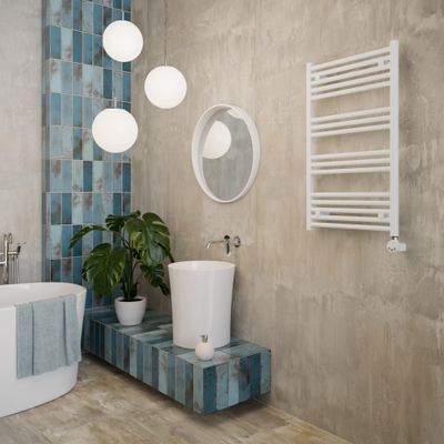 Tharëse elektrike peshqirësh Terma Basia WLLB1083050 K916E8MEGU, 400W, 50x84cm, e bardhë