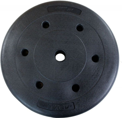 Disk peshe Enero Fit Concrete, 20 kg, vrimë 29.5 mm, i zi
