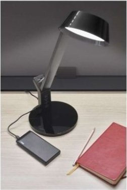 Lampë tavoline EMOS SIMON, LED, krah i lëvizshëm, e zezë