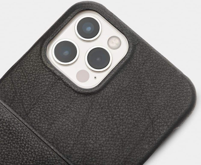 Kllëf telefoni Trunk Leather për iPhone 12 Pro Max, lëkurë, me xhep karte, ngjyrë e zezë