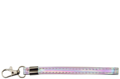 Etui kozmetik dhe lapsash Pencil Case Cosmetic Bag Bow Shimmering Particles, me zinxhir, bezhë me shkëlqim
